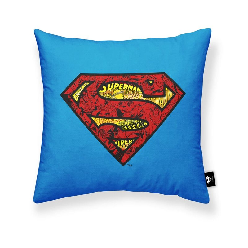 Housse de coussin Superman Superman Basic A Bleu Multicouleur 45 x 45 cm