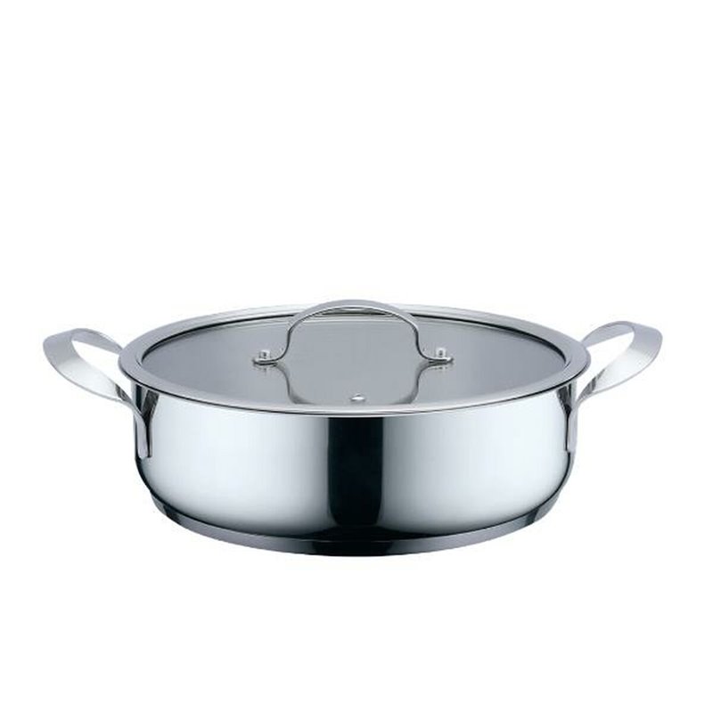 Casserole avec Couvercle Haeger PA-24L.004A Beige Gris Ø 24 cm