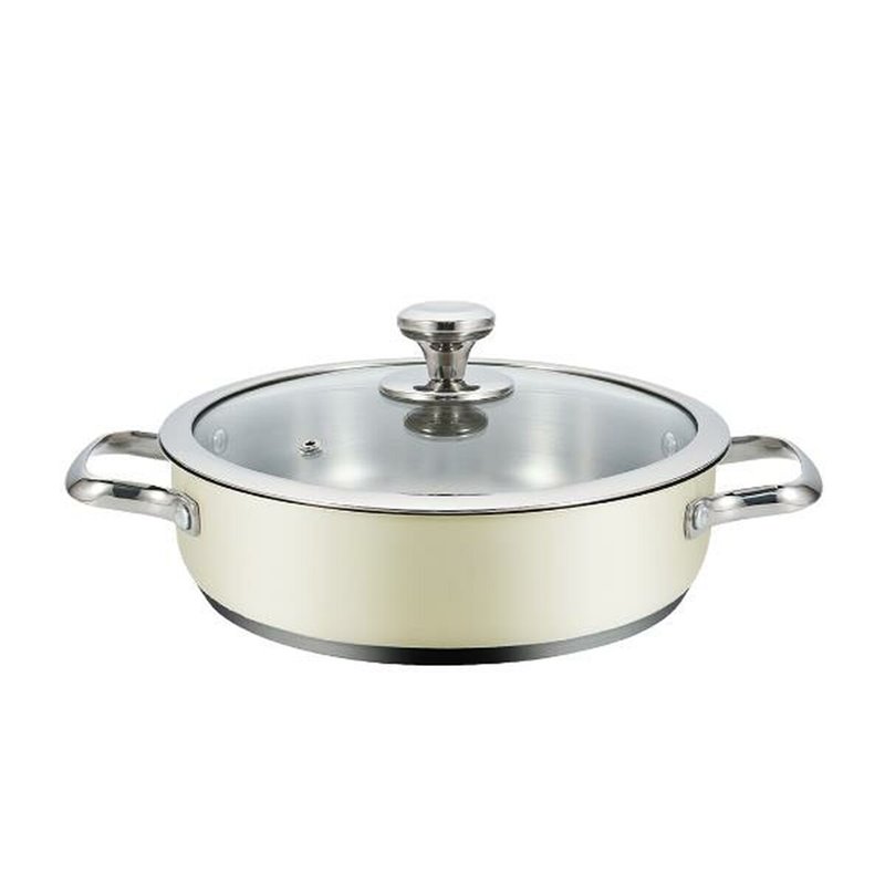 Image secondaire de Casserole avec Couvercle Haeger PA-24L.009A Beige Ø 24 cm