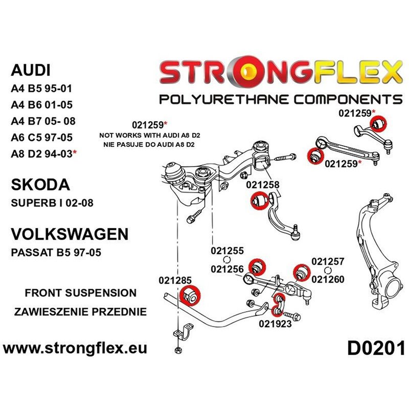 Image secondaire de Silentblock Strongflex STF021260AX2 Inférieur Delantera 2 Pièces