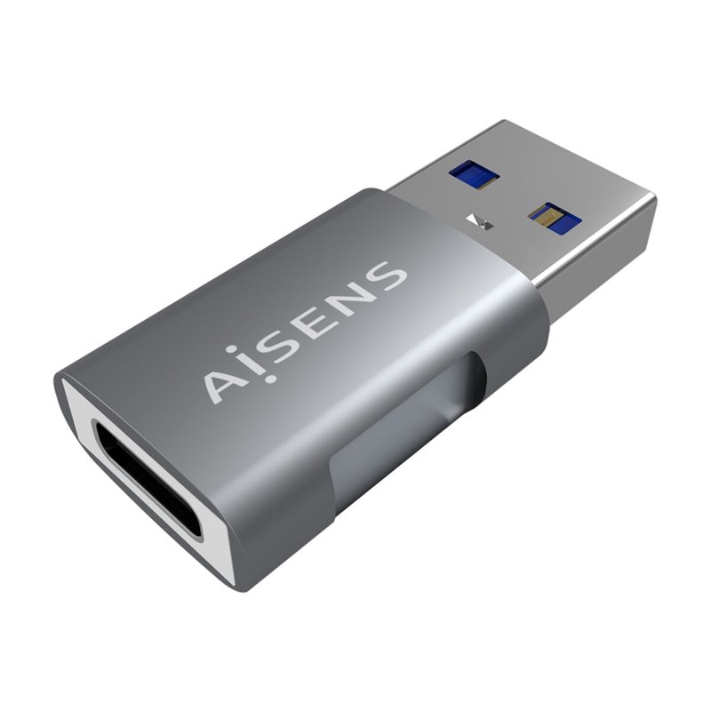 Aisens A108-0655 changeur de genre de câble USB C USB A Gris