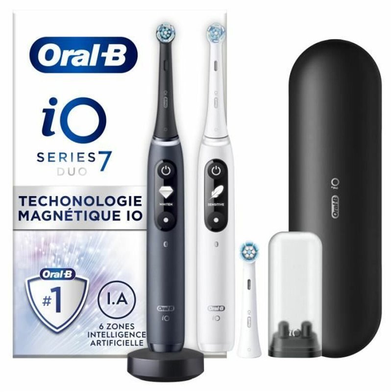 Oral-B iO 7 Pack 2 brosses à dents électriques avec 3 brossettes