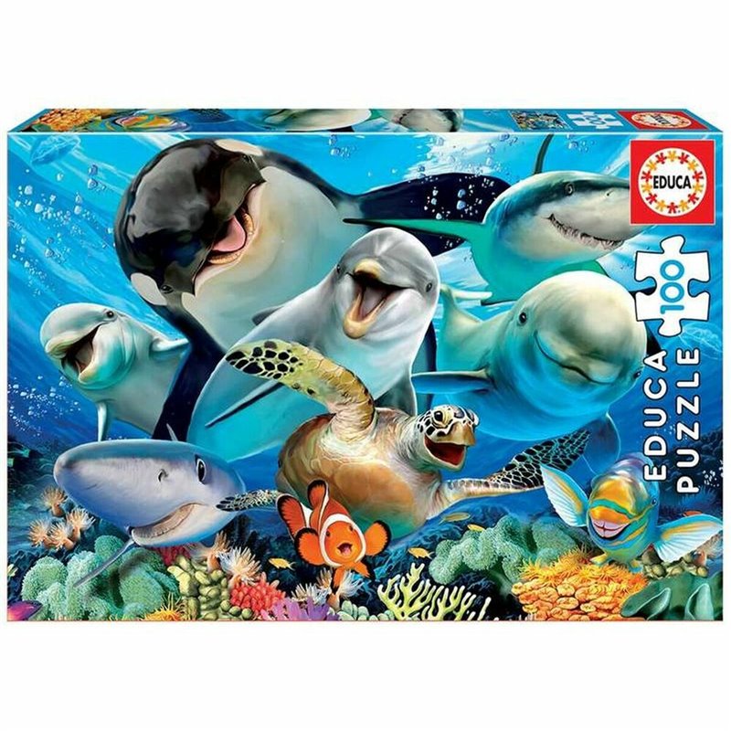 Puzzle Educa Selfie Under the Sea (100 Unités) (1 Unité) (100 pcs)