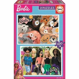 Set de 2 Puzzles Barbie 100 Pièces
