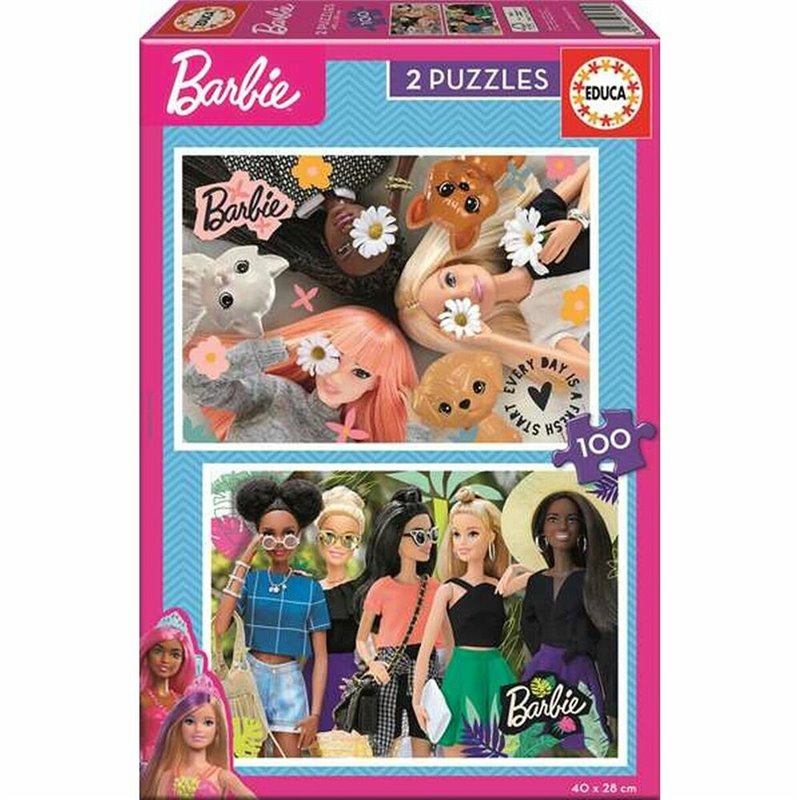 Set de 2 Puzzles Barbie 100 Pièces