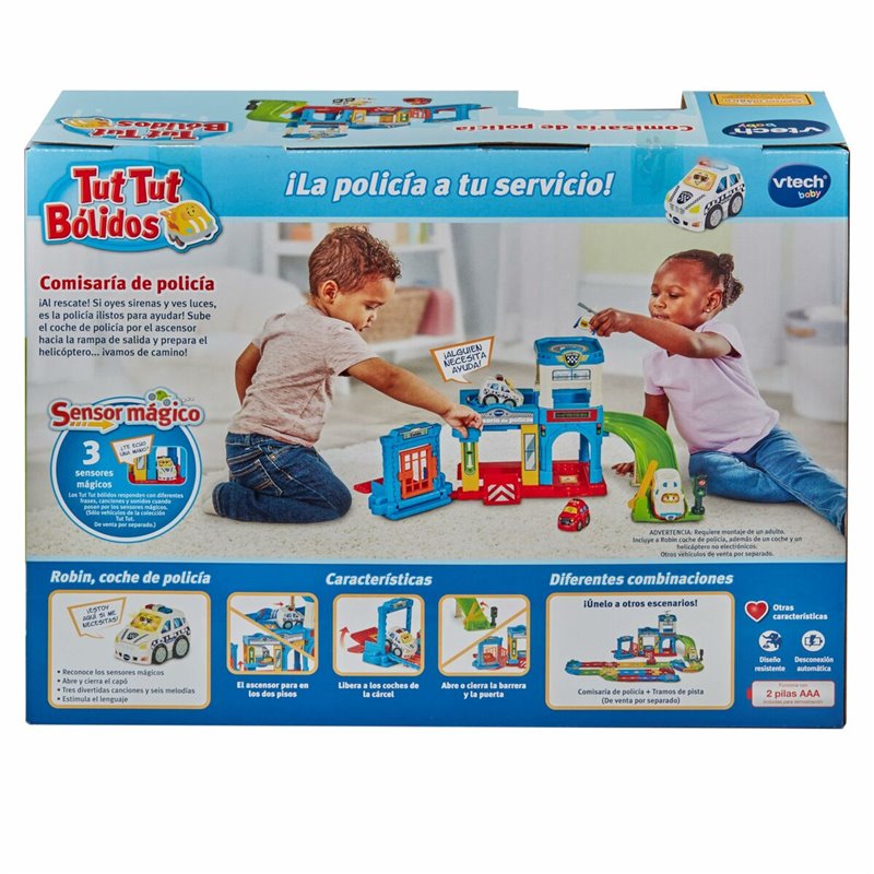 Image secondaire de Jeu de Véhicules Vtech Tut Tut Bolidos 28 x 11,5 x 28 cm Police