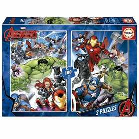 Set de 2 Puzzles The Avengers 100 Pièces