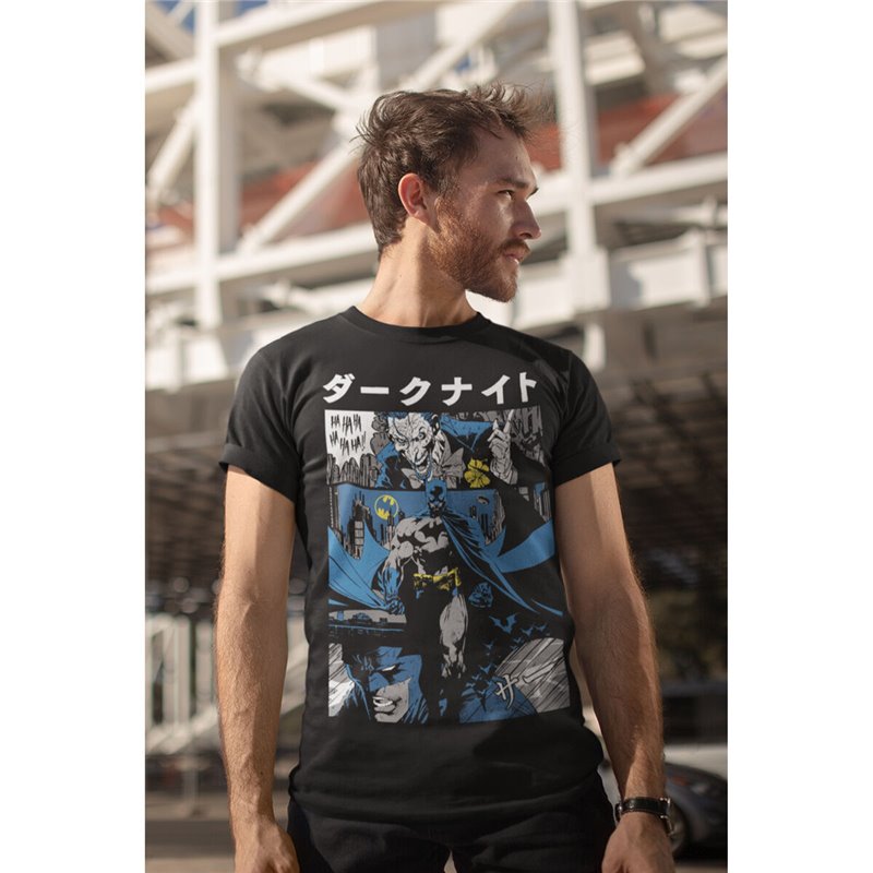 Image secondaire de T shirt à manches courtes Batman Manga Cover Noir Unisexe