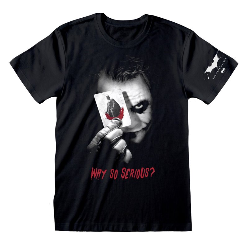 T-Shirt à manches courtes unisex Batman Why So Serious Noir