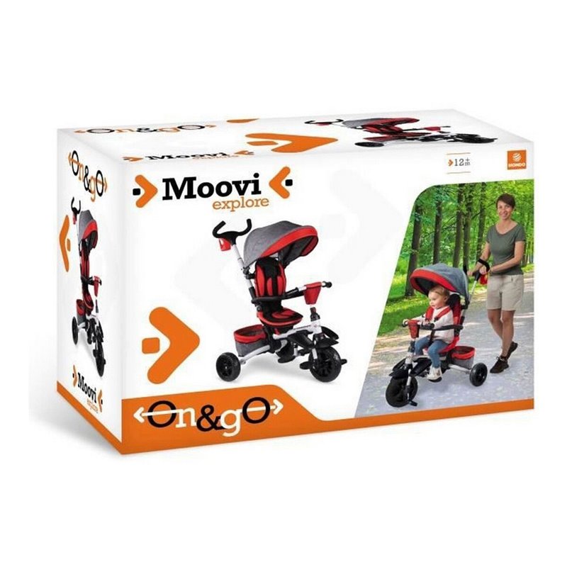 Image secondaire de Tricycle Mondo On & Go Moovi Explore Rouge Convertible Pliable Rotation des sièges