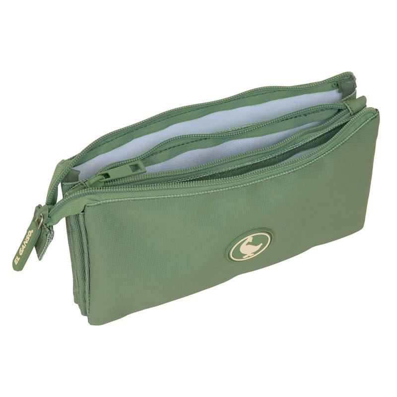 Image secondaire de Trousse Fourre-Tout Triple El Ganso Vert 22 x 12 x 3 cm