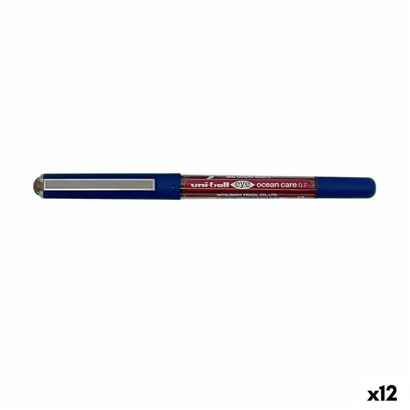 Stylo à encre liquide Uni-Ball Eye Ocean Care 0,7 mm Rouge (12 Unités)