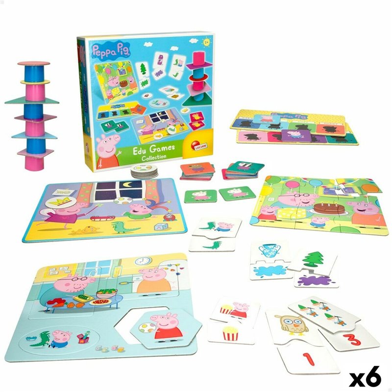 Jouet Educatif Peppa Pig Edu Games Collection 24,5 x 0,2 x 24,5 cm (6 Unités) 10 en 1