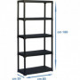 TOOD Etagere 5 tablettes dimensions h180x80x39 172,99 €