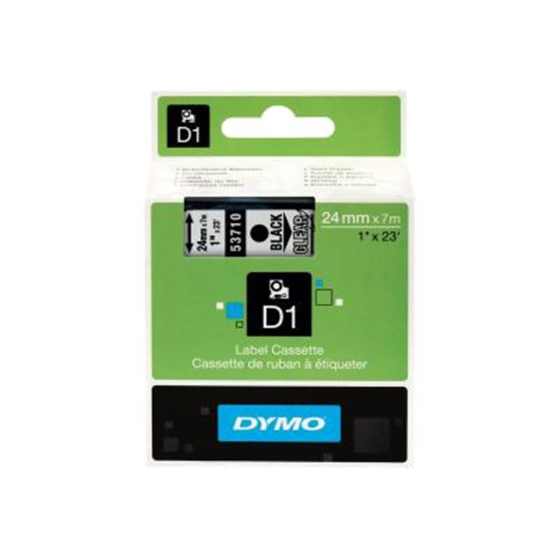 Ruban Laminé pour Etiqueteuses Dymo S0720920 Noir 24 mm