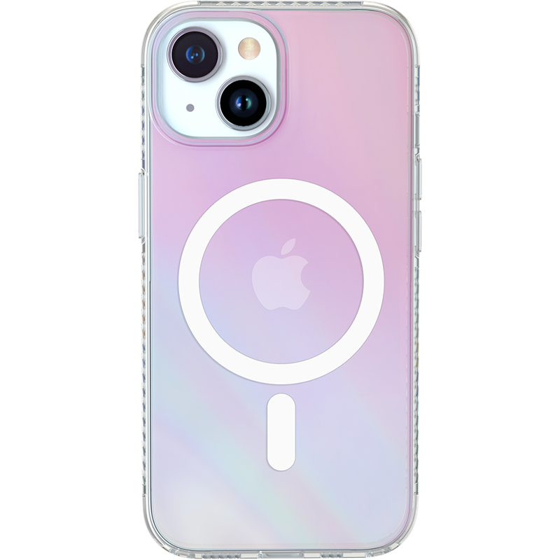 Image secondaire de Coque Compatible MagSafe Hybride Semi-transparente Irisée pour iPhone 15 Plus Bigben