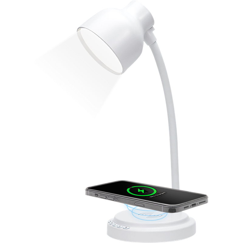 Image secondaire de Chargeur induction 15W + enceinte + lampe Blanc Bigben