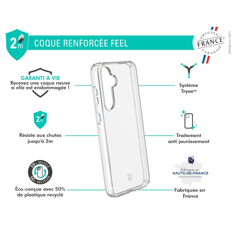 Image secondaire de Coque Renforcée Samsung Galaxy S23 FE FEEL Origine France Garantie Transparente - Garantie à vie Force Case