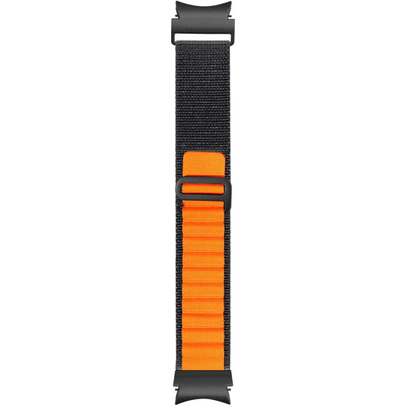 Bracelet Boucle alpine pour G Watch Series 4/4 Classic/5/5 Pro/6/6 Classic Orange/Noir Bigben