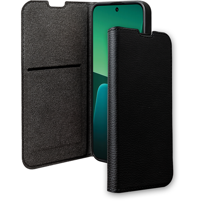 Etui Folio Wallet Xiaomi Redmi Note 13 Pro Support vidéo Noir - 65% Plastique recyclé Certifié GRS Bigben