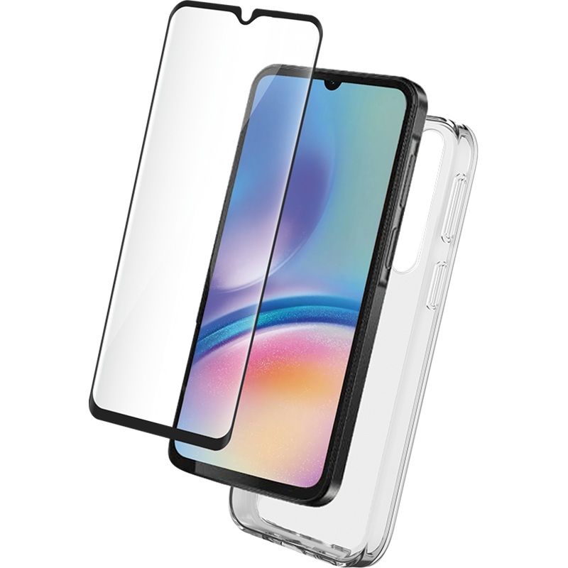 Pack Galaxy A05s Accessoires Coque Transparente + Verre trempé + SmartFrame Bigben