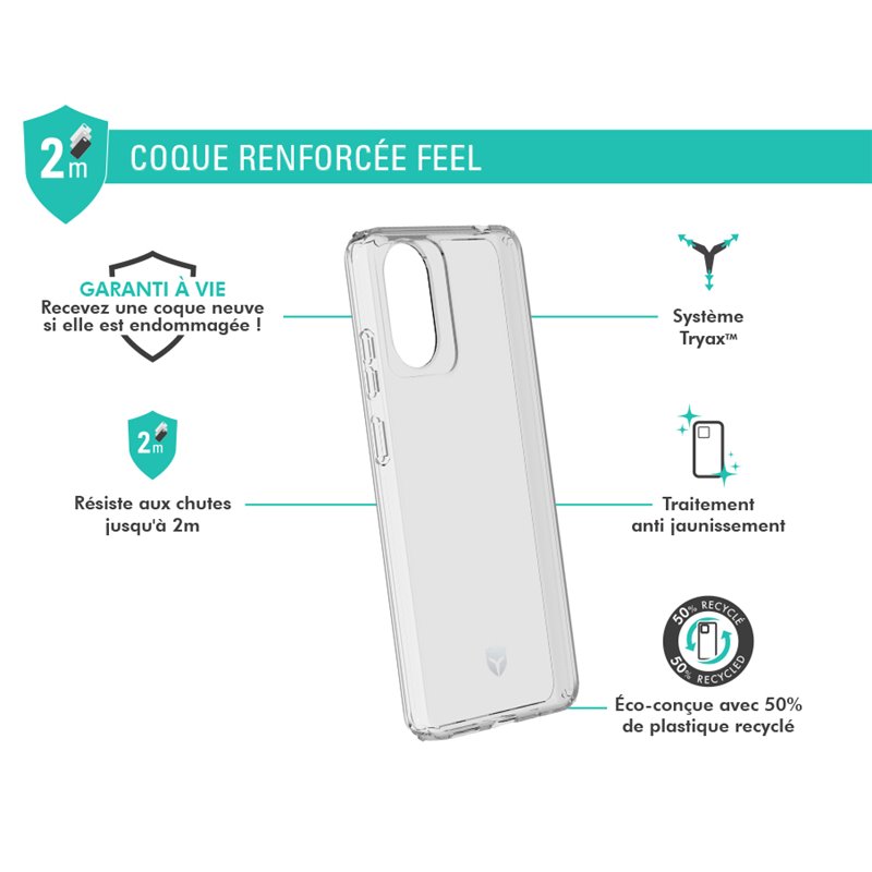 Image secondaire de Coque Renforcée Motorola G04 FEEL Transparente - Garantie à vie - Certifié GRS Force Case