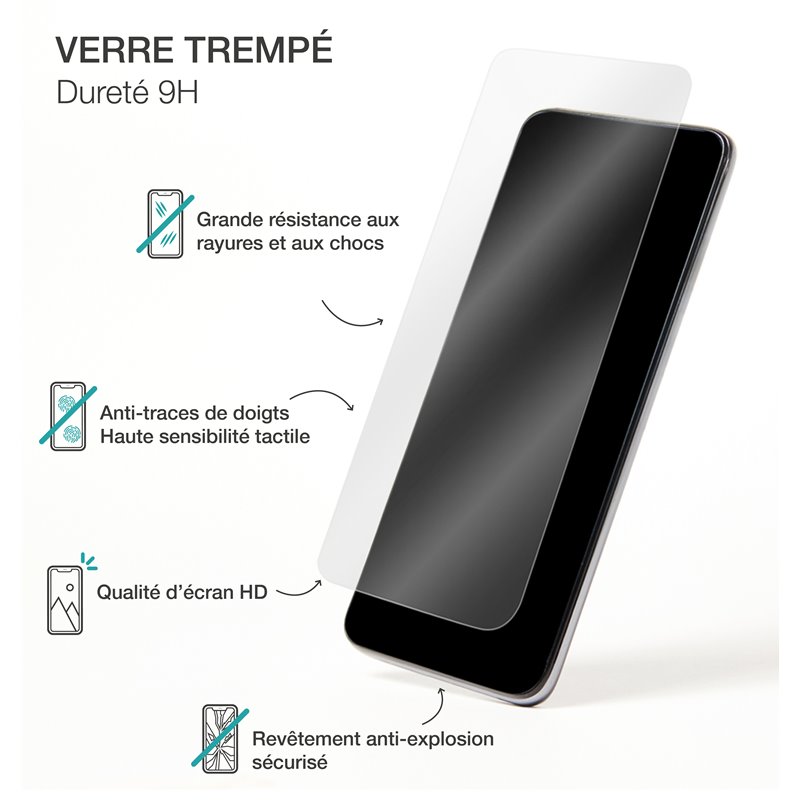 Image secondaire de Protège écran 2.5D en Verre trempé pour Google Pixel 8A + SmartFrame - 60% verre recyclé Certifié GRS Bigben