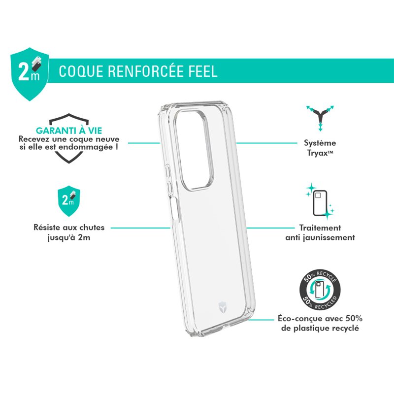 Image secondaire de Coque Renforcée Honor 200 Lite FEEL Transparent - Garantie à vie - Certifié GRS Force Case