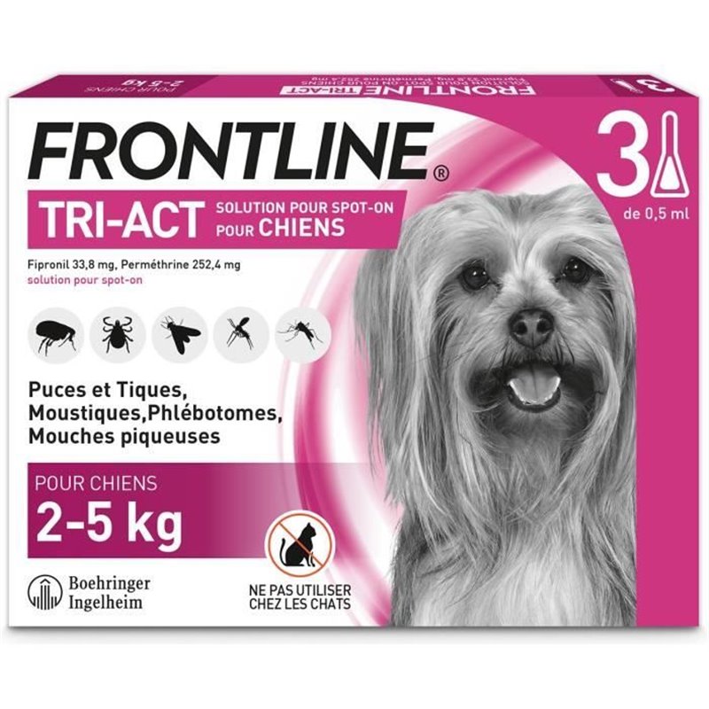 Pipette pour chien Frontline 5-10 Kg 3 Unités