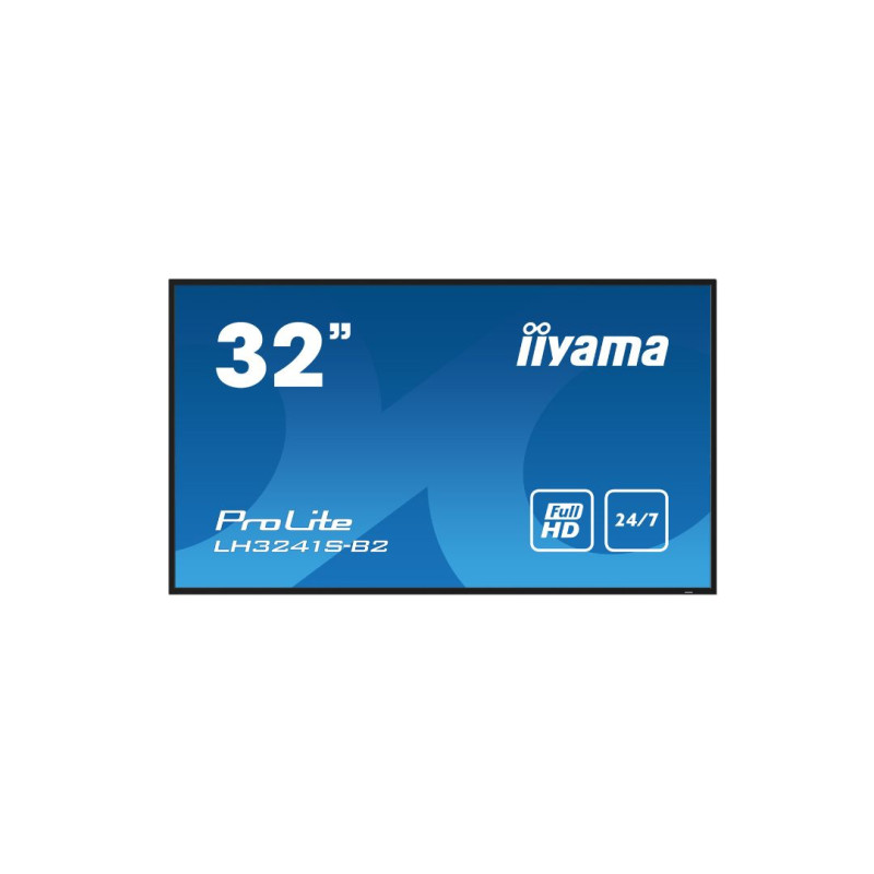 IIYAMA LFD 32 Noir dalle IPS 16:9 1920x1080 24/7 350 cd/m 8ms VGA 3xHDMI USB M