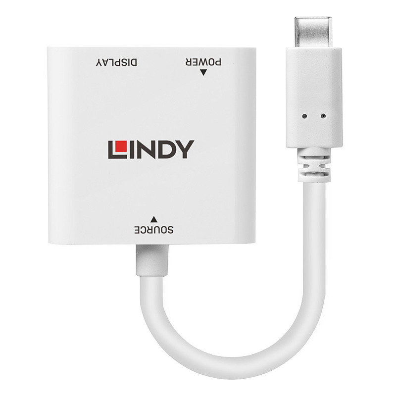 Image secondaire de Lindy 43289 câble vidéo et adaptateur 0,15 m USB Type-C DisplayPort Blanc