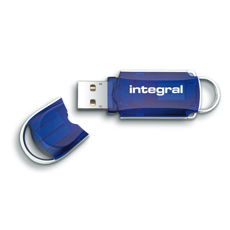 Integral 8GB USB2.0 DRIVE COURIER BLUE lecteur USB flash 8 Go USB Type-A 2.0 Bleu, Argent