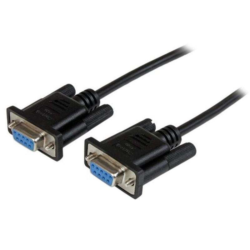 Startech.com Câble null modem série DB9 RS232 de 2m - Cordon série DB9 vers DB9 - F/F - Noir