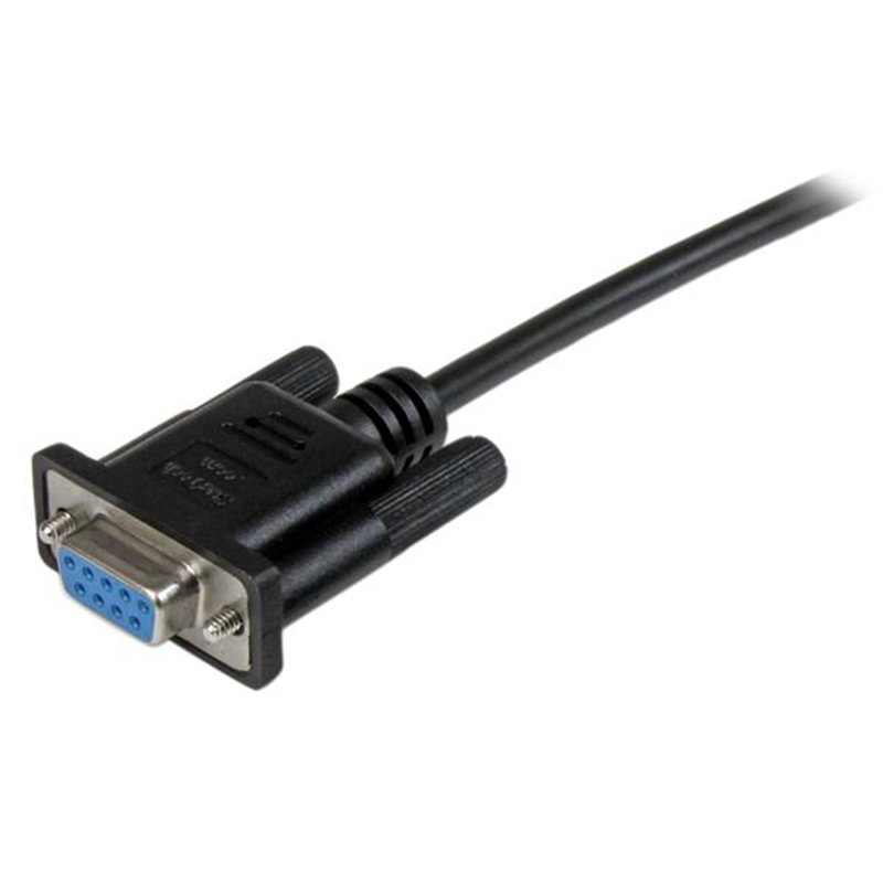 Image secondaire de Startech.com Câble null modem série DB9 RS232 de 2m - Cordon série DB9 vers DB9 - F/F - Noir