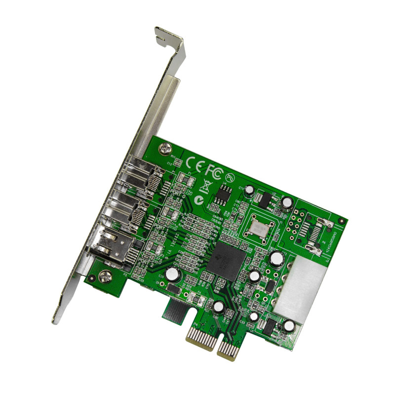 Image secondaire de Startech.com Adaptateur de Carte PCI Express FireWire 3 ports 2b 1a 1394 - Carte PCIe FireWire 800 / 400 1394 FW