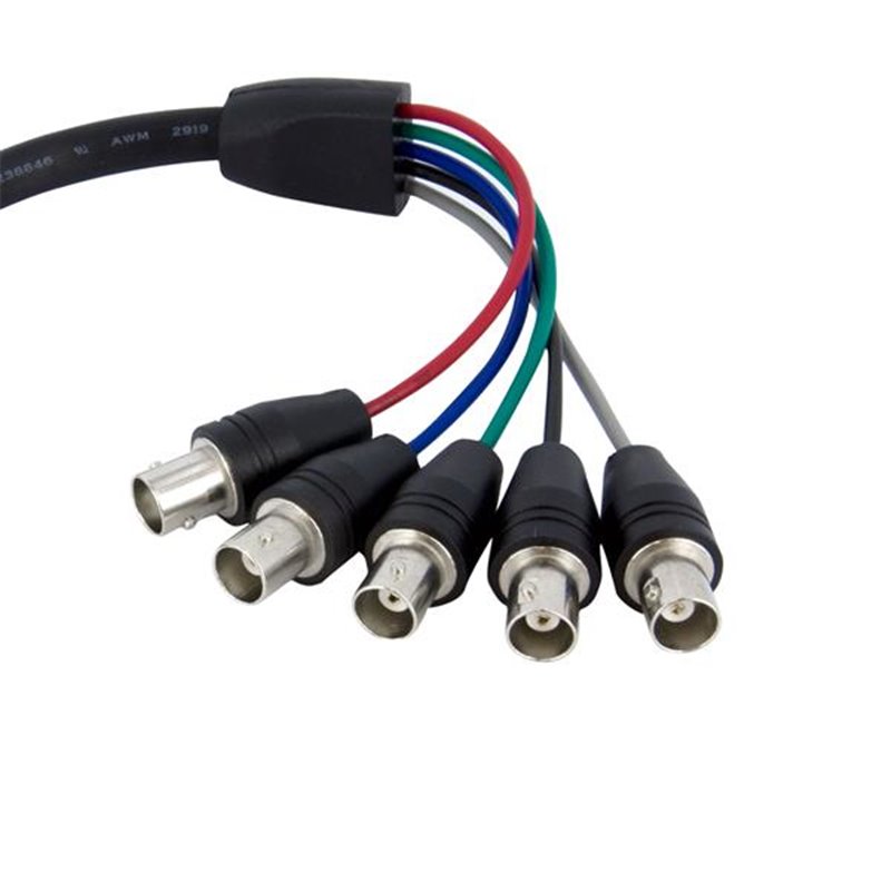 Image secondaire de Startech.com Câble d'écran coaxial VGA HD15 vers 5x BNC RGBHV de 30cm - M/F