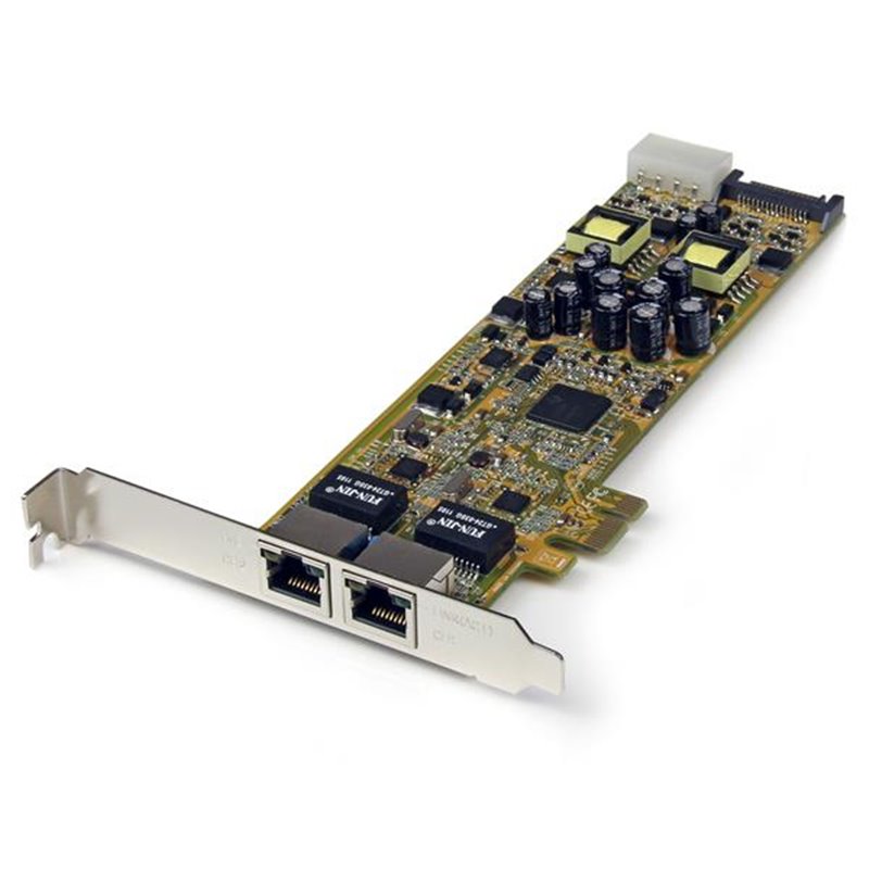 Startech.com Carte Réseau PCI Express 2 ports Gigabit Ethernet RJ45 10/100/1000Mbps - POE/PSE