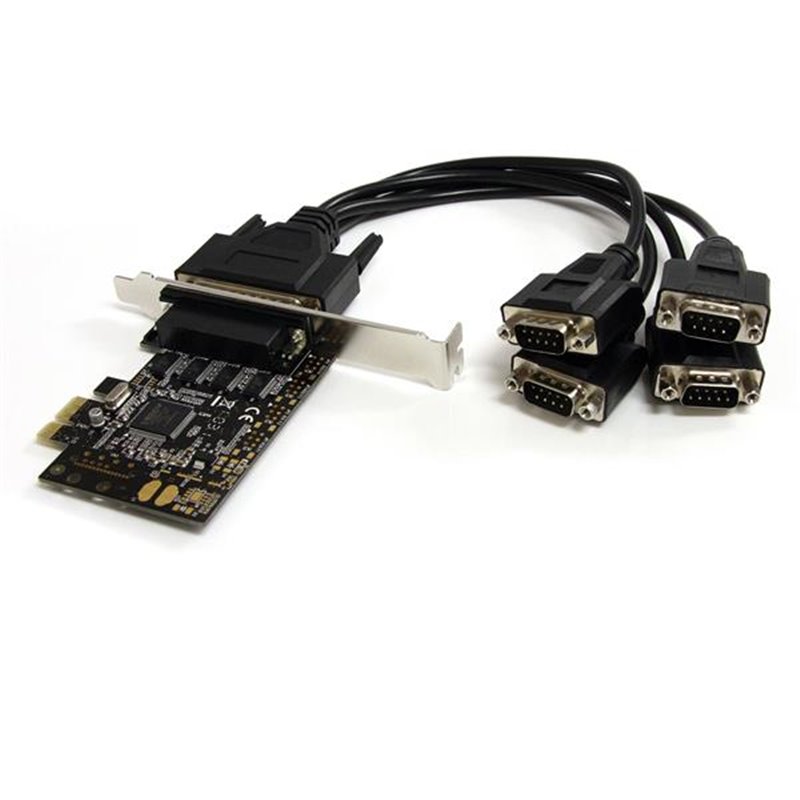 Startech.com Carte PCI Express avec 4 Ports DB-9 RS232 - Adaptateur PCIe Série - UART 16550