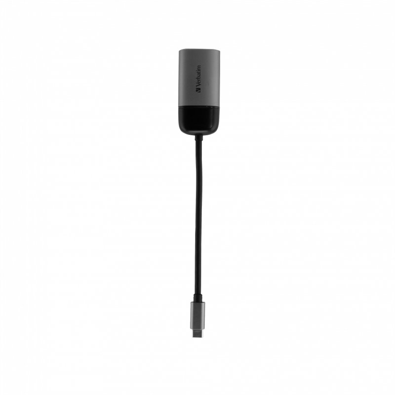 Verbatim 49145 câble vidéo et adaptateur 0,01 m USB Type-C VGA (D-Sub) Noir, Argent