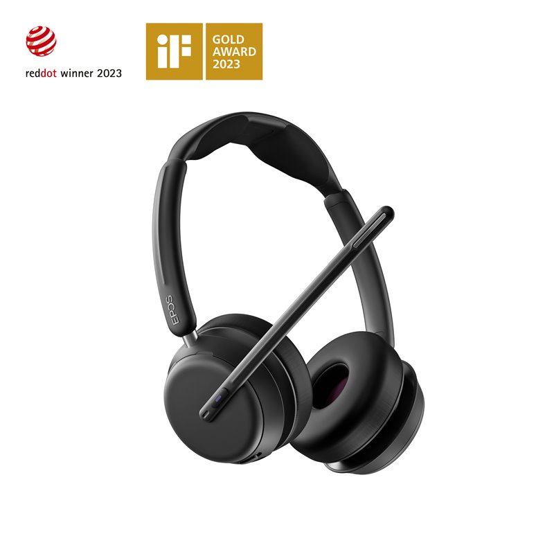 Epos IMPACT 1061 Casque Sans fil Arceau Bureau/Centre d'appels Bluetooth Charging stand Noir