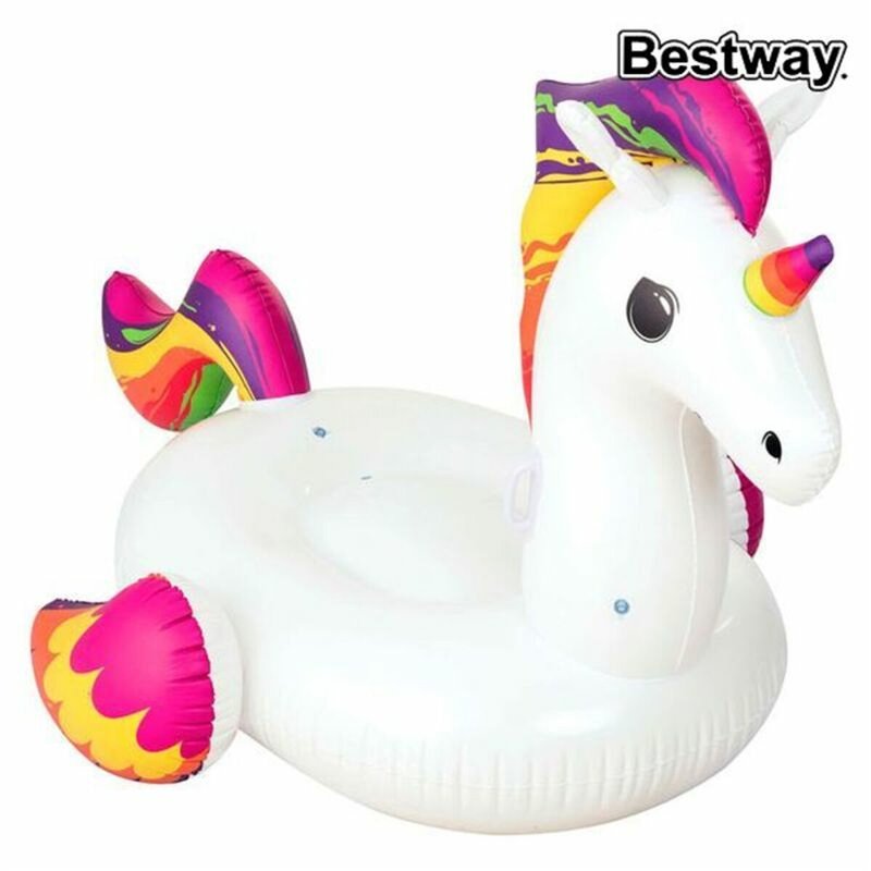 Bestway 41113 flotteur de plage et de piscine Multicolore, Blanc Vinyl Bouée à chevaucher