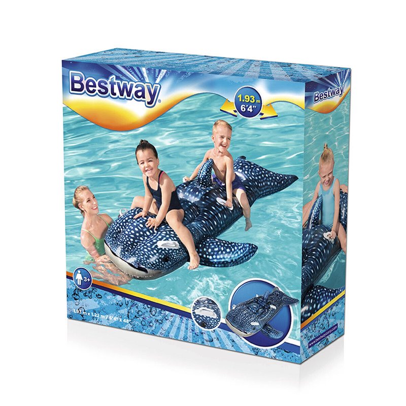 Image secondaire de Bestway Bouée à chevaucher requin-baleine Whaletastic Wonders pour 2 enfants