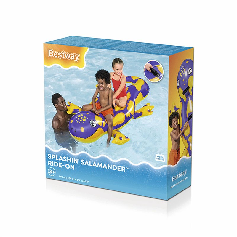 Image secondaire de Bestway Bouée à chevaucher Splashin' Salamander pour 2 enfants 1,91 x 1,19 m