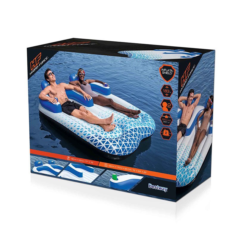 Image secondaire de Bestway Hydro-Force Matelas de piscine 2 places Indigo Wave 1,83 m