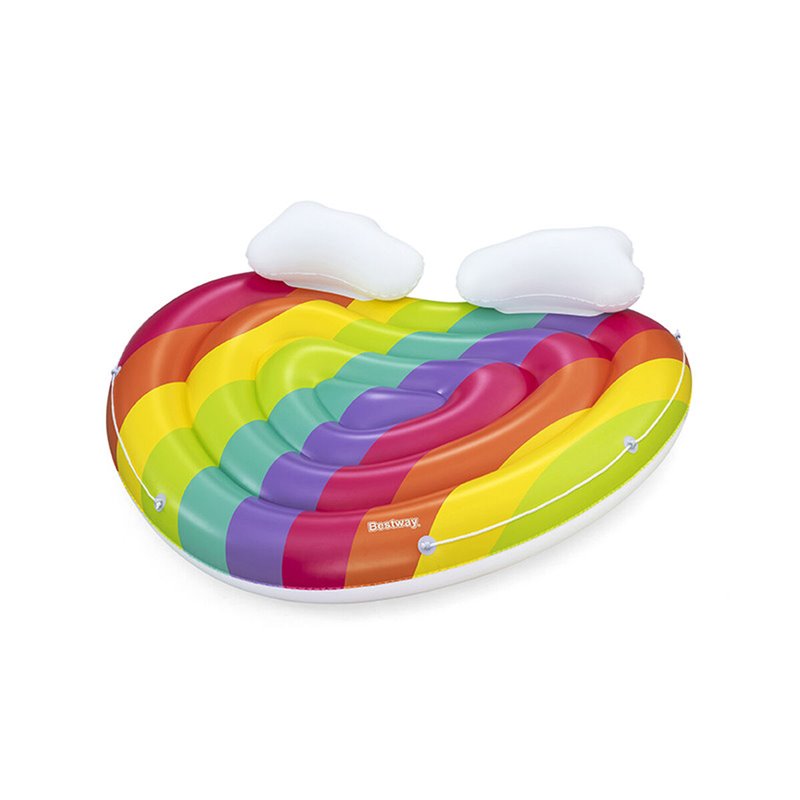 Bestway Île de piscine gonflable Rainbow Dreams pour 2 personnes 1,75 m x 1,63 m