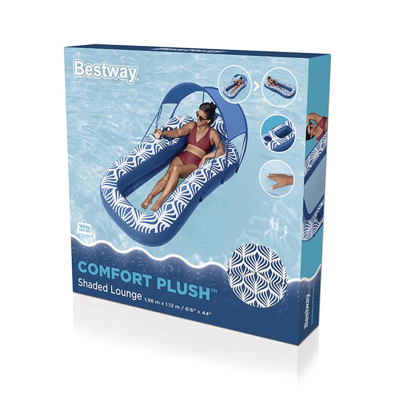 Image secondaire de Bestway Matelas de piscine avec parasol Comfort Plush