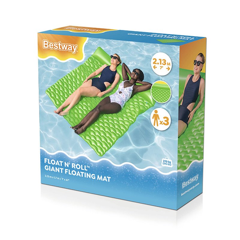 Image secondaire de Bestway Matelas de piscine géant Float 'N Roll 2,13 m x 1,70 m