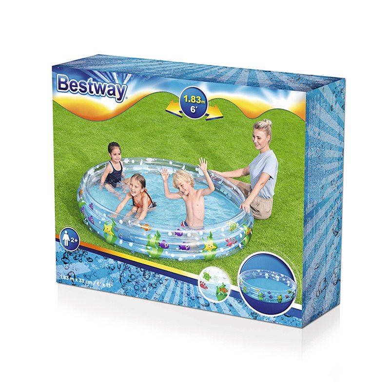 Image secondaire de Bestway Piscine gonflable TROIS ANNEAUX PLONGÉE PROFONDE - 3 boudains - 1.83m x H33cm