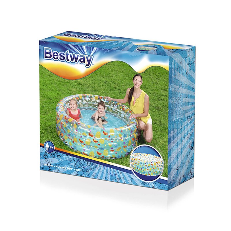 Image secondaire de Bestway Piscine gonflable TRANSPARENTE VIE SOUMARINE 1.5m x H53cm