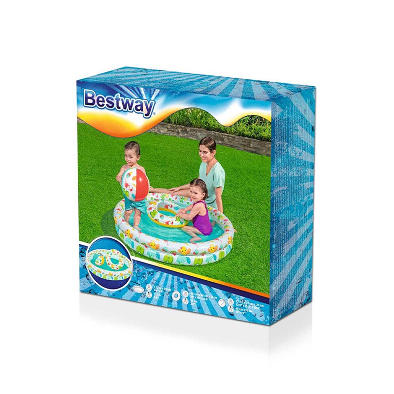 Image secondaire de Bestway Kit piscine gonflable avec ballon de plage et bouée